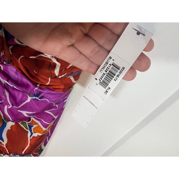 NEW! Maggy London Women's Sleeveless Midi Floral Dress V-Neck Size‎ 6 Wedding - Picture 11 of 12